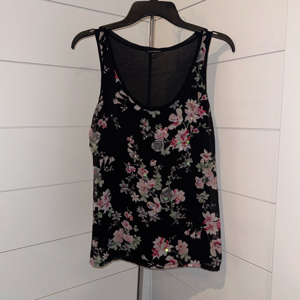 Express floral tank top